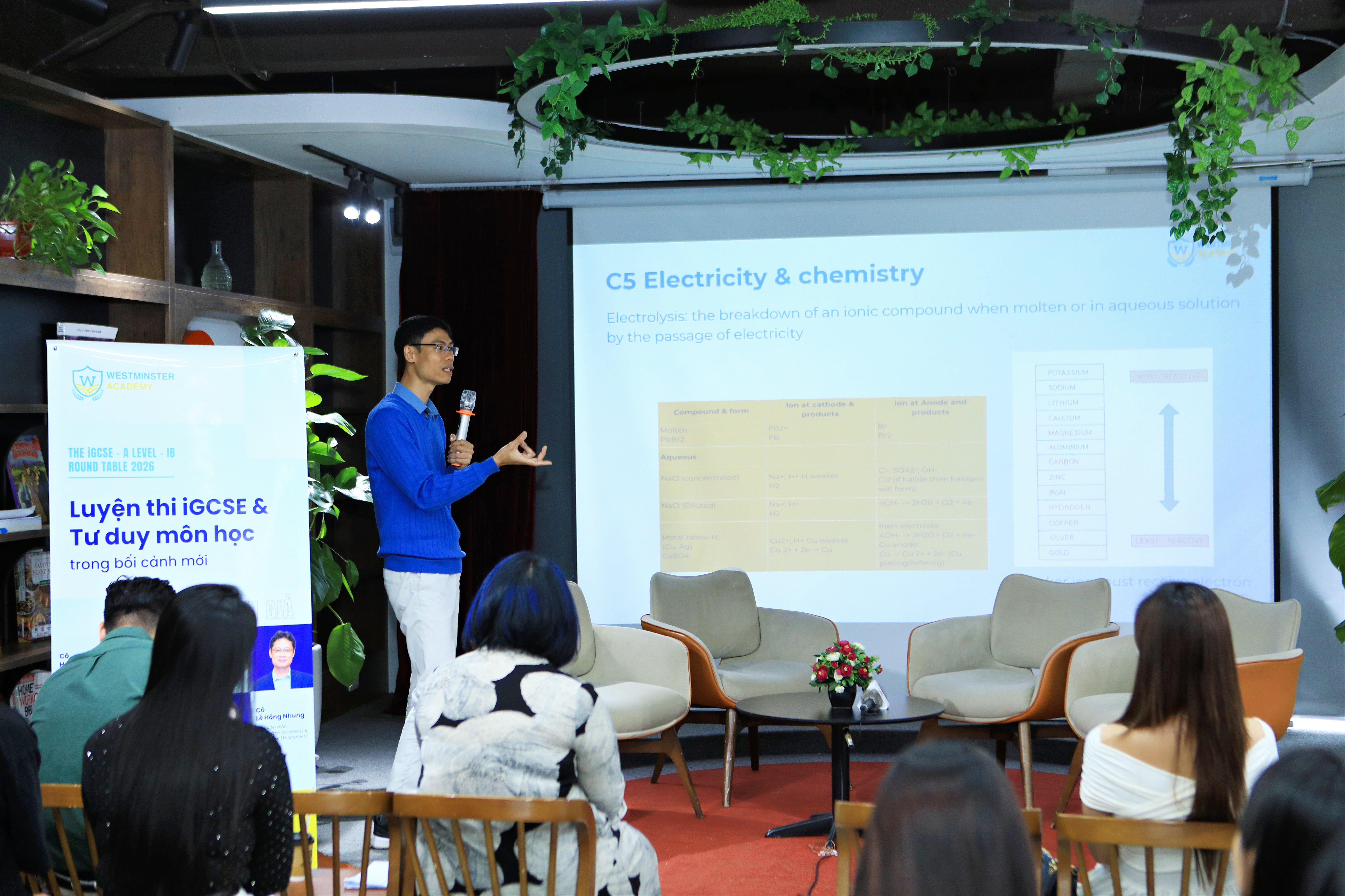 Recap sự kiện Luyện thi iGCSE Hà Nội 2026 tại Westminster Academy. Phân tích lộ trình iGCSE – A Level – IB và chiến lược học tập dài hạn. 4 2 1J9A02042