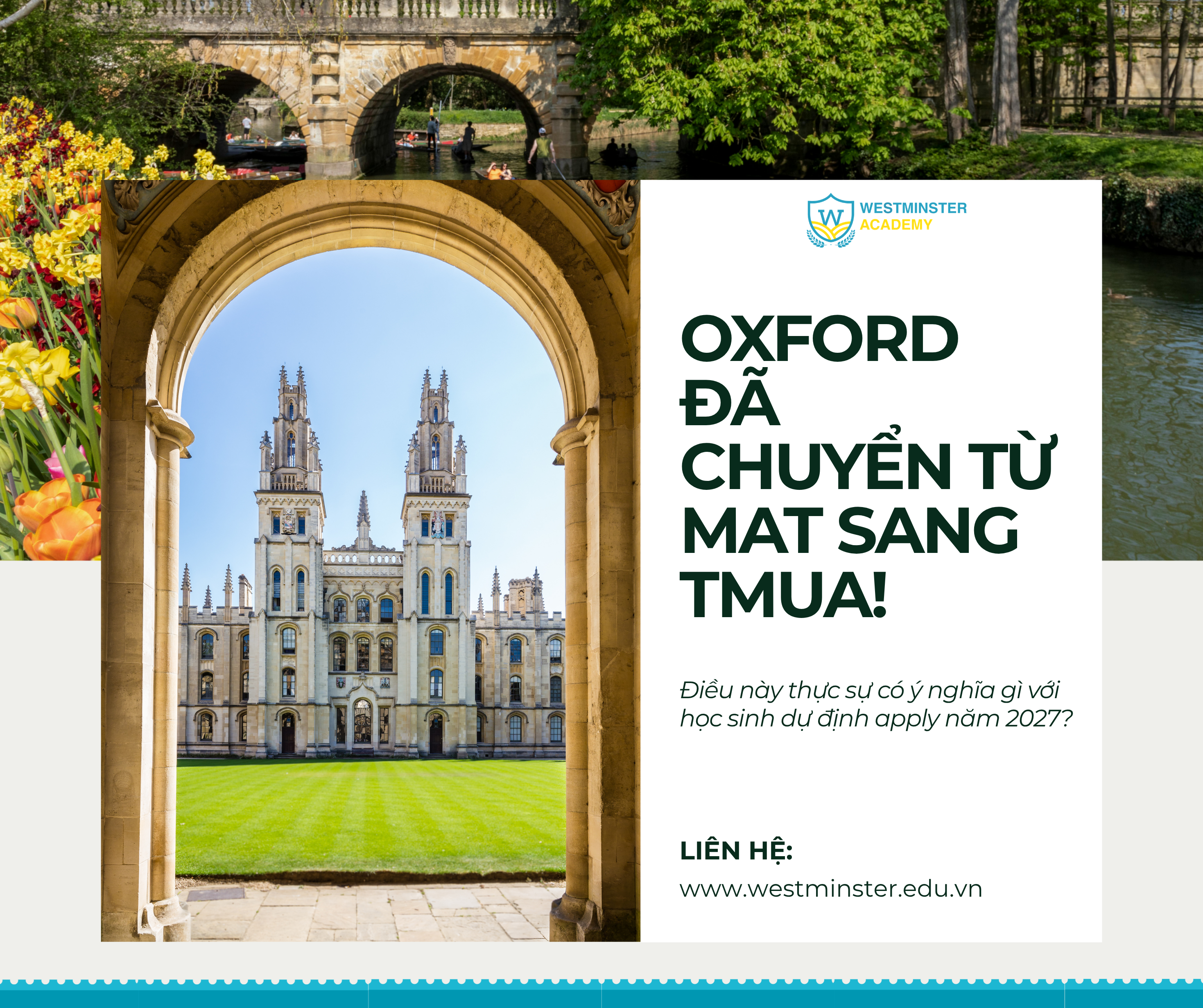 Oxford chuyển từ MAT sang TMUA: Học sinh apply Oxford năm 2027 cần chuẩn bị gì? 1 Oxford chuyển từ MAT sang TMUA